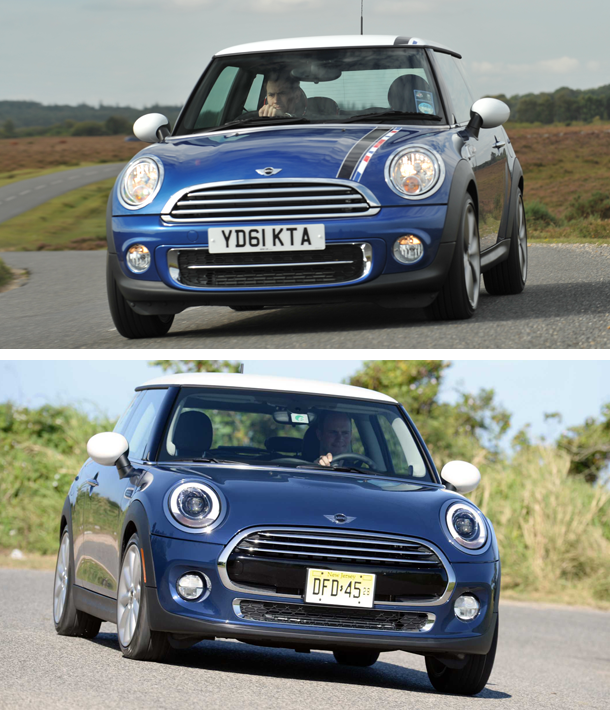 New mini and old mini driving comparison