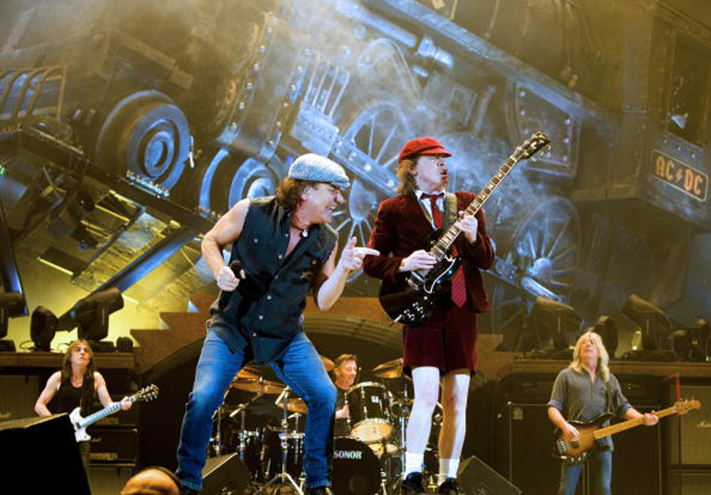Brian Johnson of AC/DC on stage