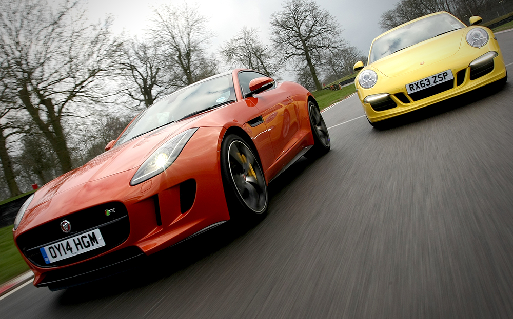 2014 Jaguar F-type R coupé vs 2014 Porsche 911 Carrera S road test  comparison