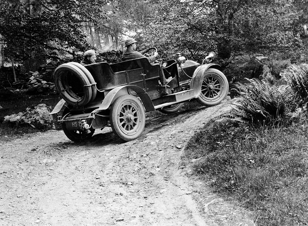 1908 Albion 24-30 hp taking part in Scottish Reliability Trials, 1908.