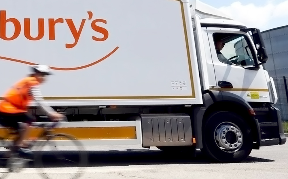 Sainbury's trucks cut cyclist deaths