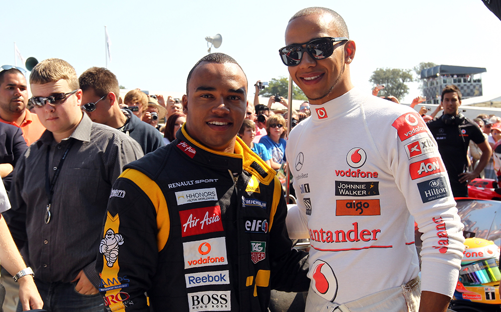 Nicolas and Lewis Hamilton