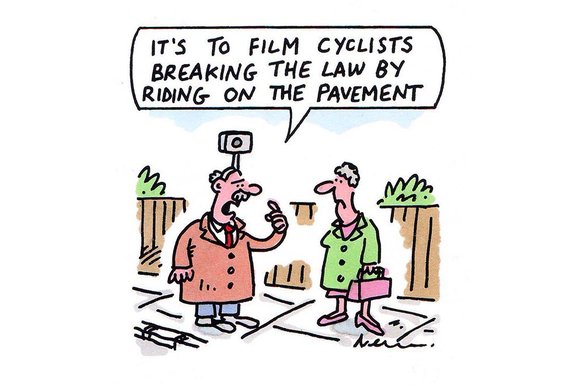 Cyclists vs motorists cartoon