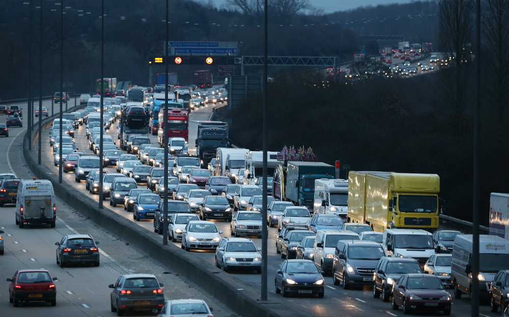 M25 road surface collapses