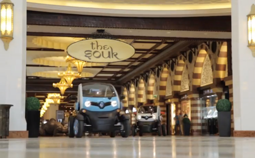 Renault Twizy drifts at The Dubai Mall