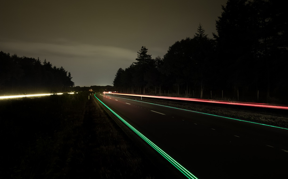 Glow in the dark roads