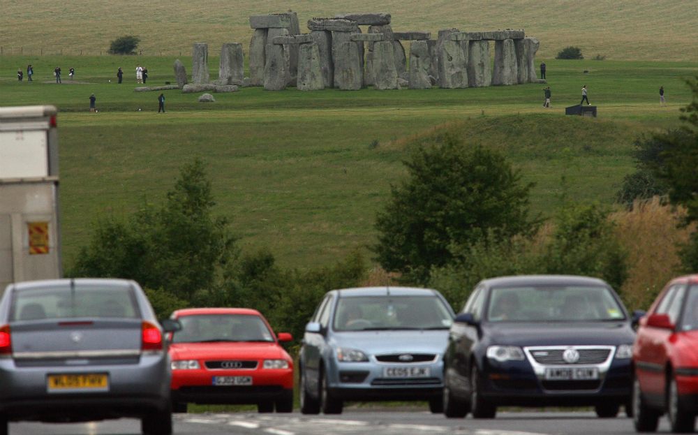 Traffic on A303 at Stonehenge