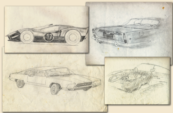 Ian Callum sent these drawings to Bill Heynes, Jaguar's  vice chairman, in 1968 when he was just14 years old.