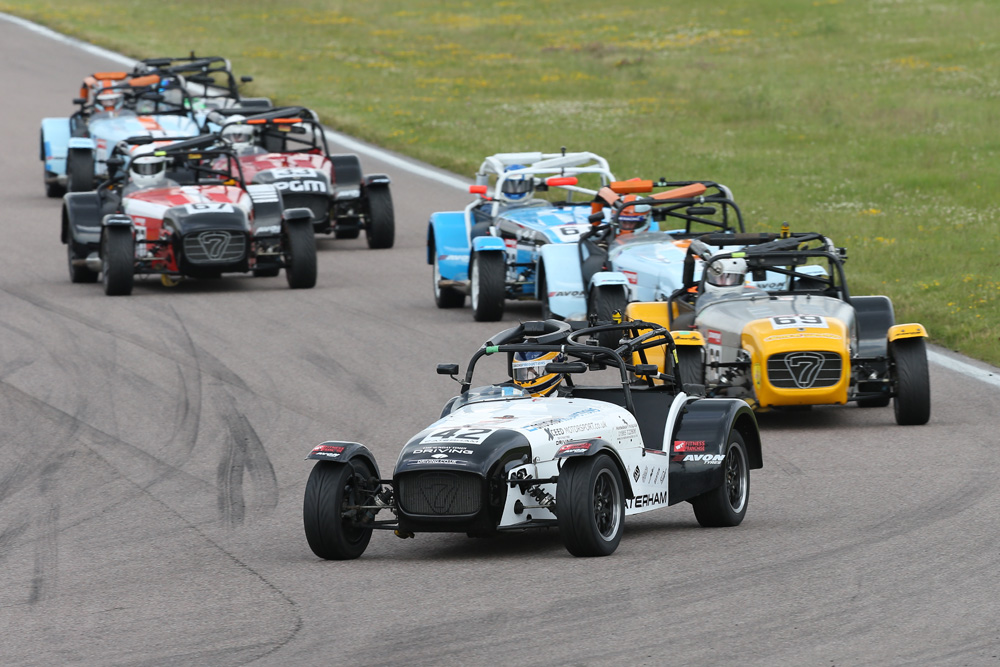 Alistair Waever in the Sunday Times Driving Caterham during the 2014 Caterham Tracksport Championship
