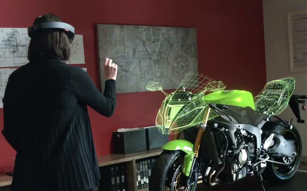 Microsoft Hololens Motorcycle DIY virtual reality