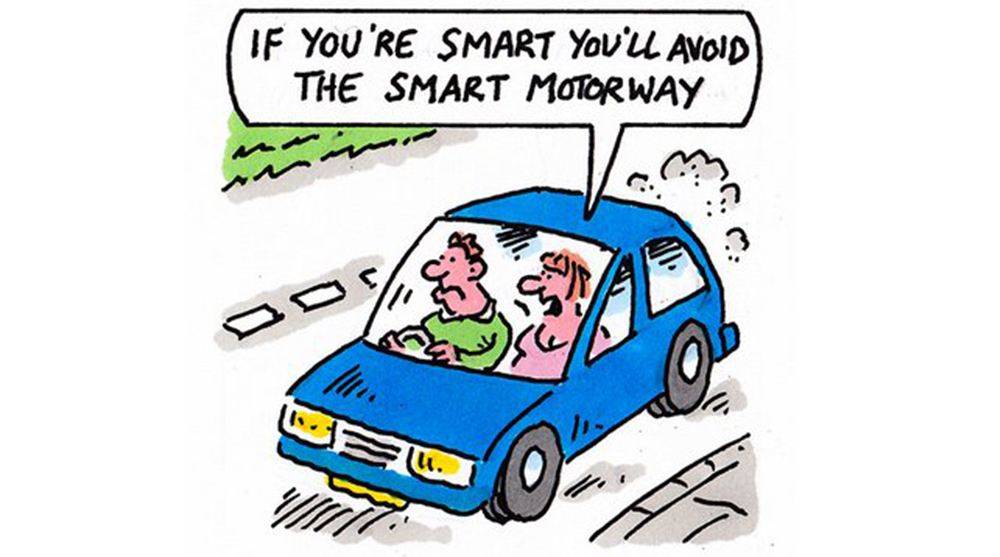Smart motorway cartoon