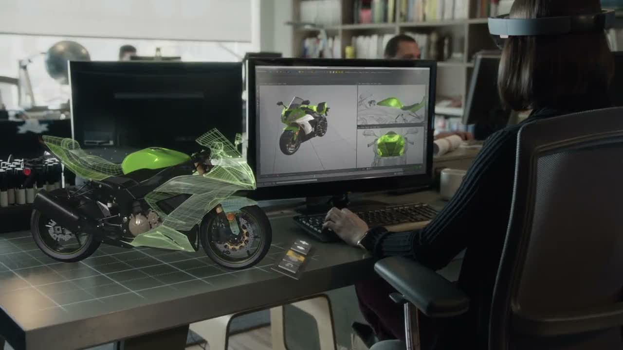 Microsoft Hololens virtual reality system