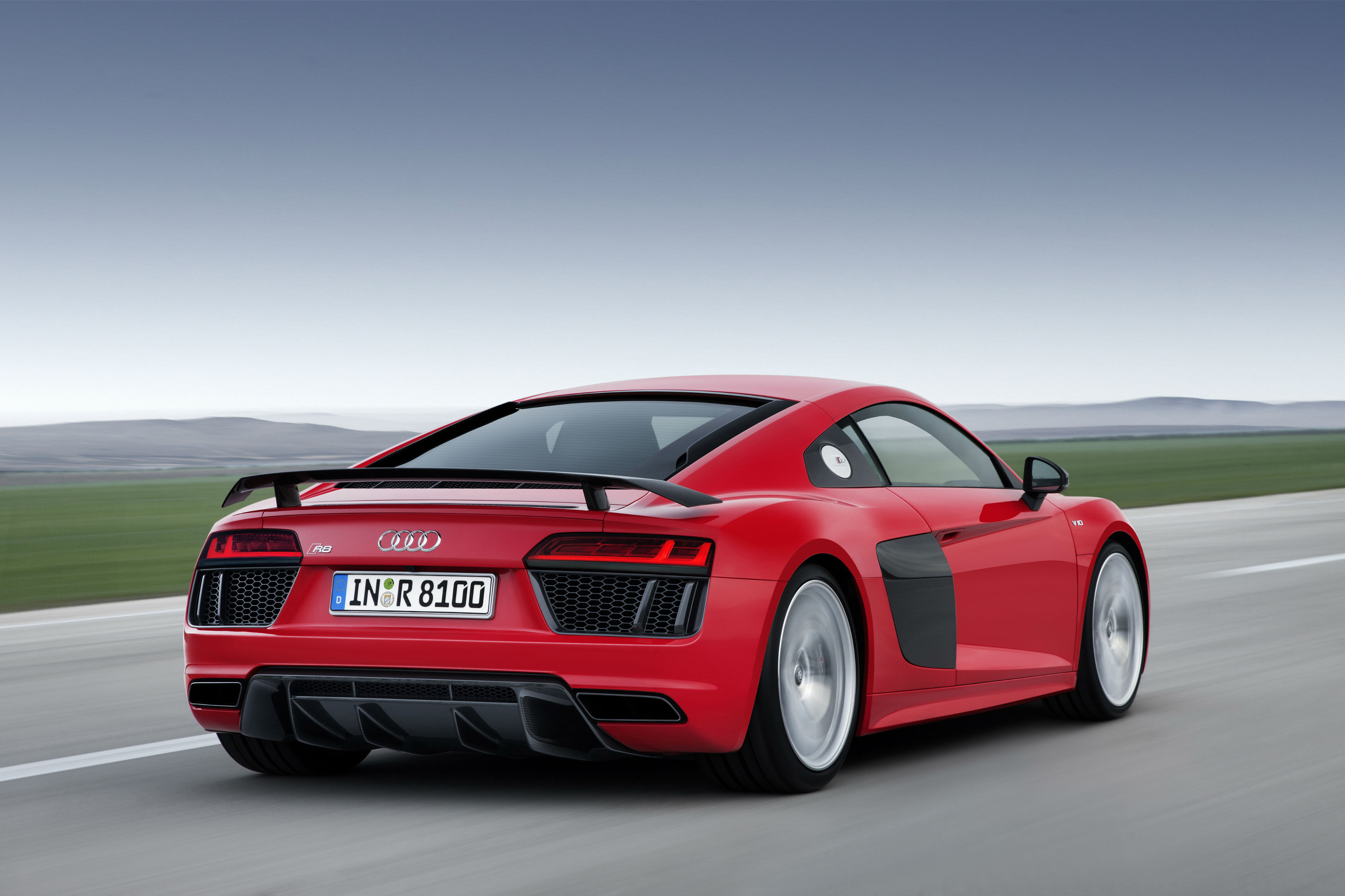 Audi R8 V10 Plus rear view