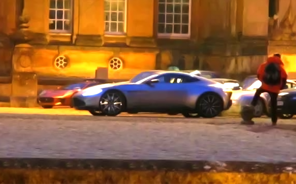 James Bond Spectre spyshots of Aston Martin DB10 in action on set at Blenheim Palace