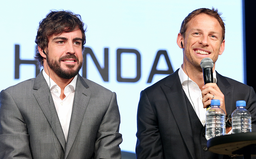 Jenson Button and Fernado Alonso 2015 Honda NSX development