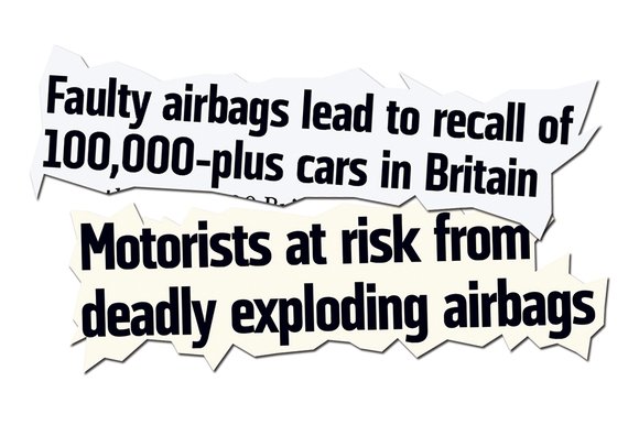 Faulty airbags Takata recall news