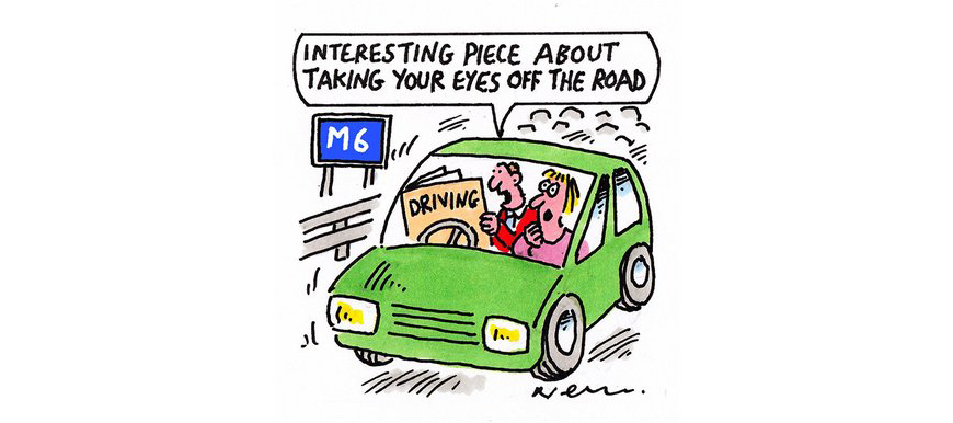 Driver Distractions cartoon