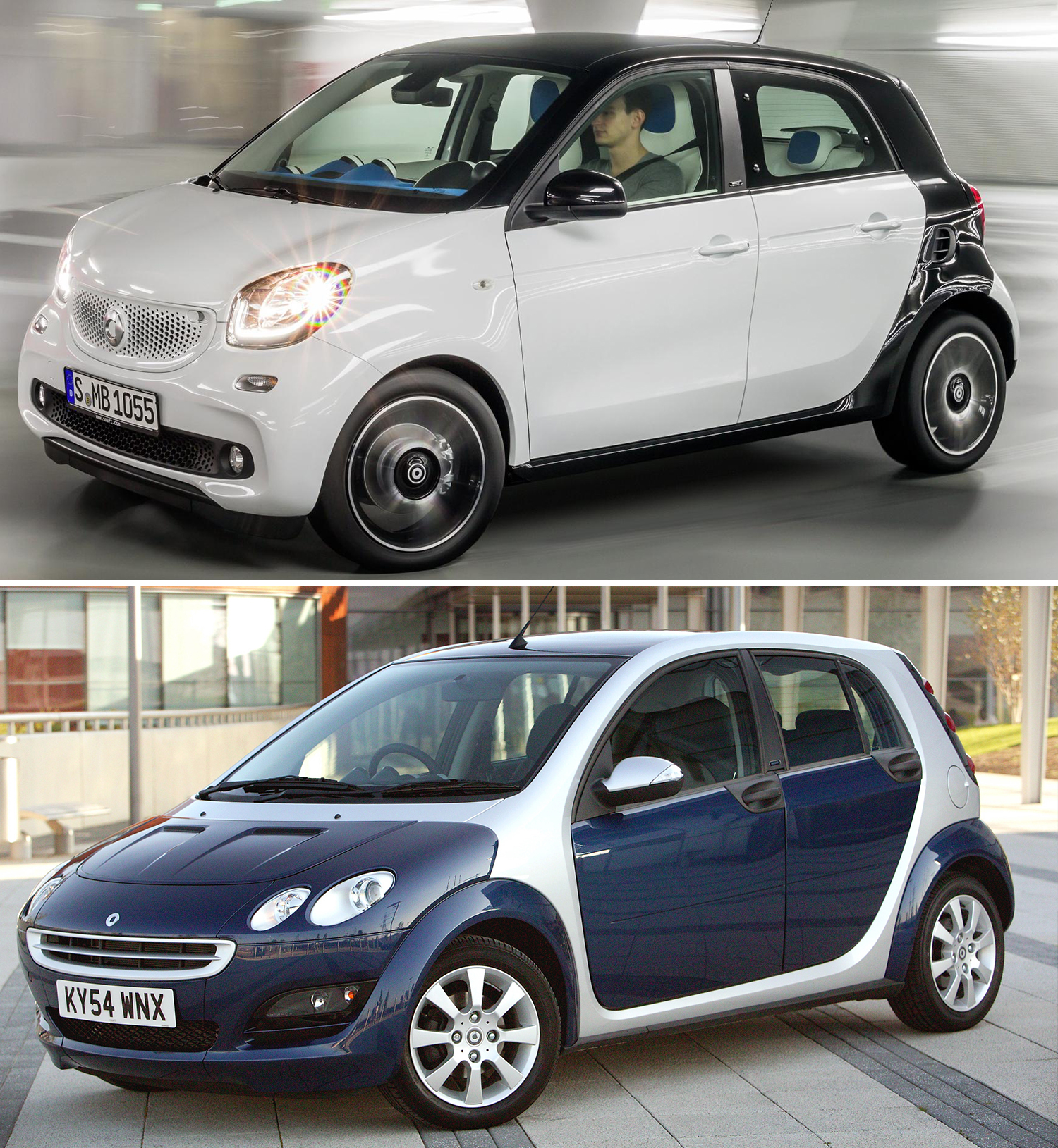 Smart Forfour old and new comparison