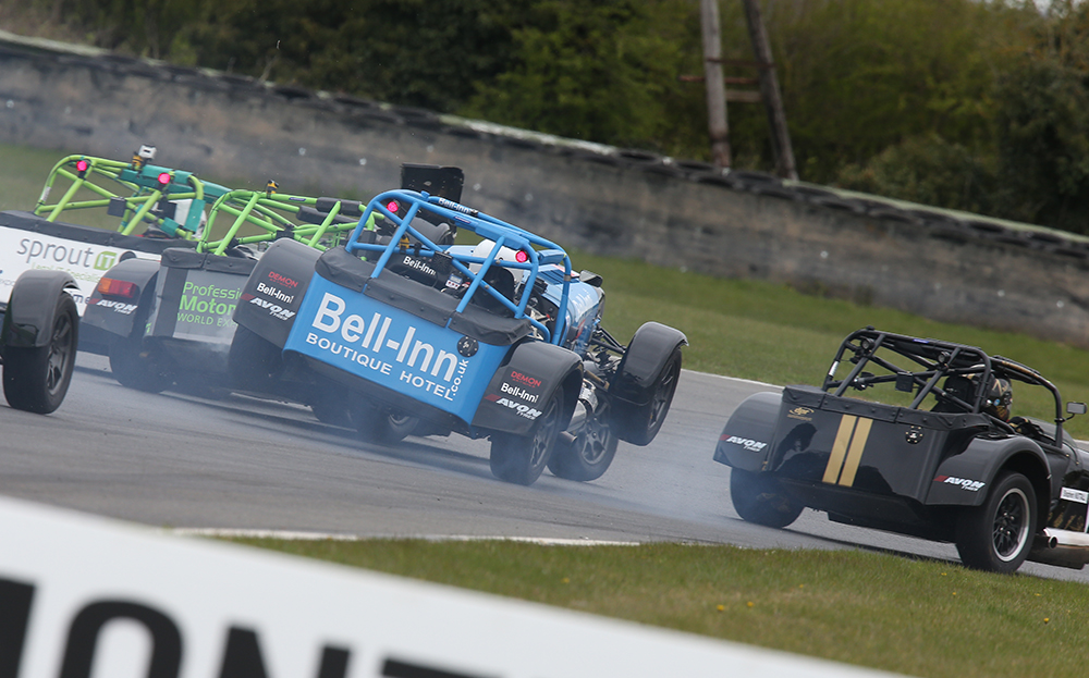 Alistair Weaver in the Sunday Times Driving car, racing in the 2015 Caterham Supersport Championship. Credit: Jon Bryant, snappyracers.com