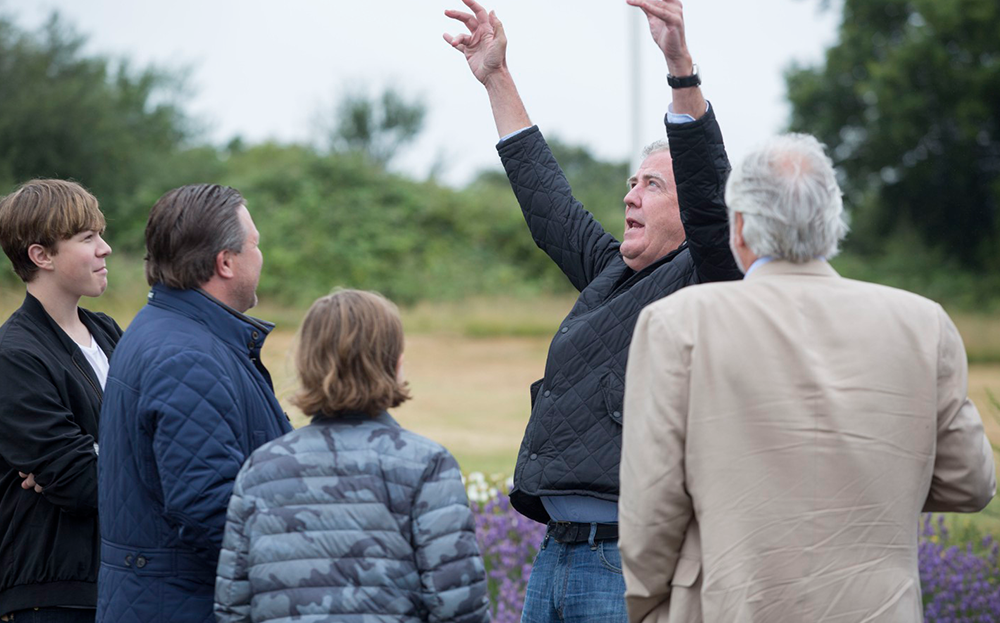 Clarkson's last lap of Dunsfold: Zak Brown and sons with Jeremy Clarkson