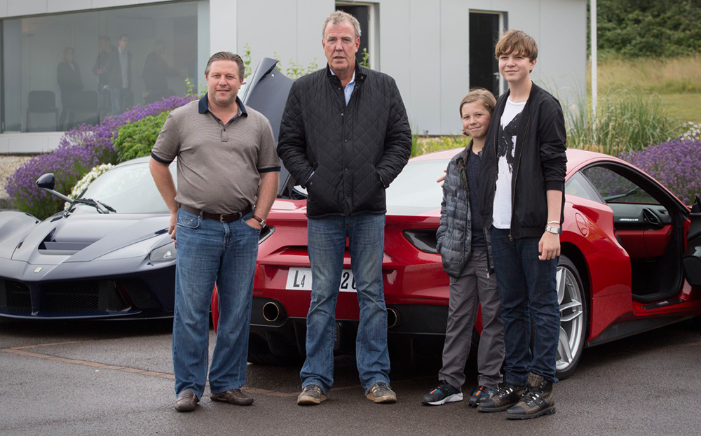 Clarkson's last lap of Dunsfold: Zak Brown and sons with Jeremy Clarkson