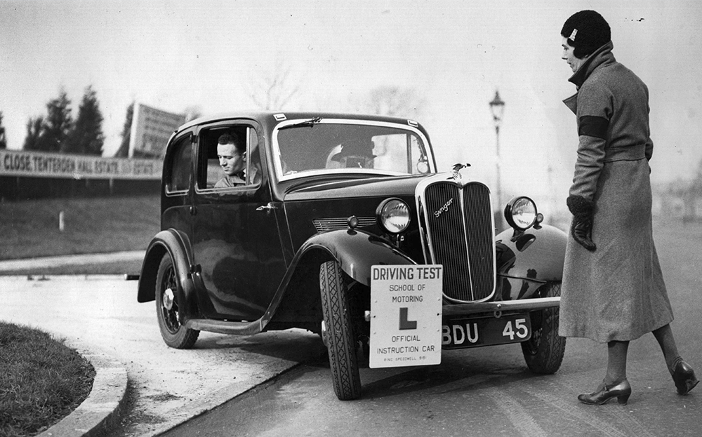 When was the driving test introduced to the UK?