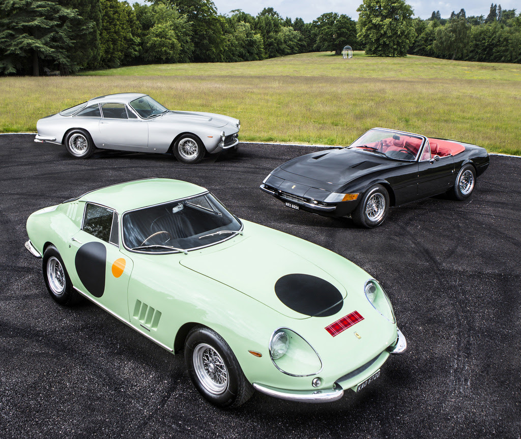 Chris Evans car auction: 1963 Ferrari 250 GT Lusso Berlinetta, 1971 Ferrari 365 GTS/4 Daytona Spider, 1966 Ferrari 275 GTB/6C Alloy