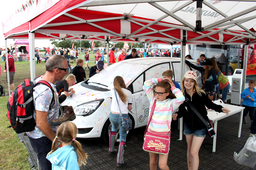 Colouring car by Vauxhall at CarFest South 2015