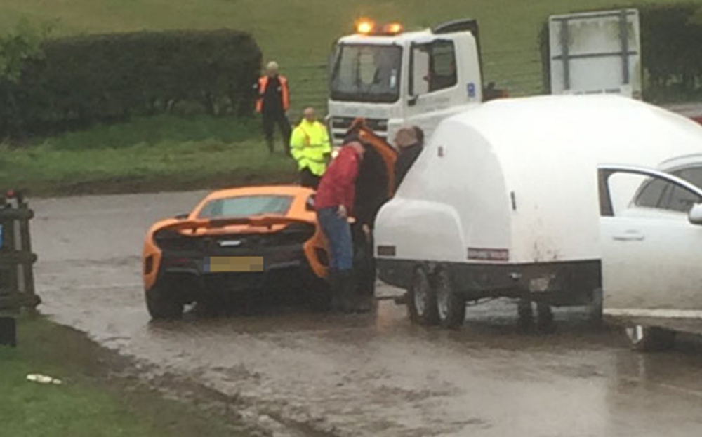 Chris Evans McLaren 650S accident at CarFest South 2015
