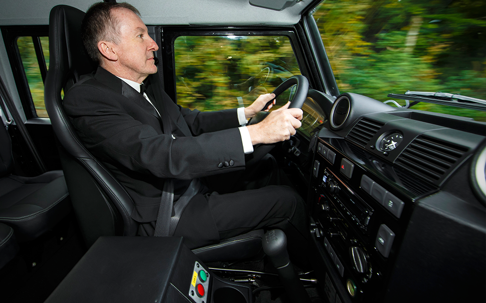 Land Rover Defender SVX James Bond Spectre car interior