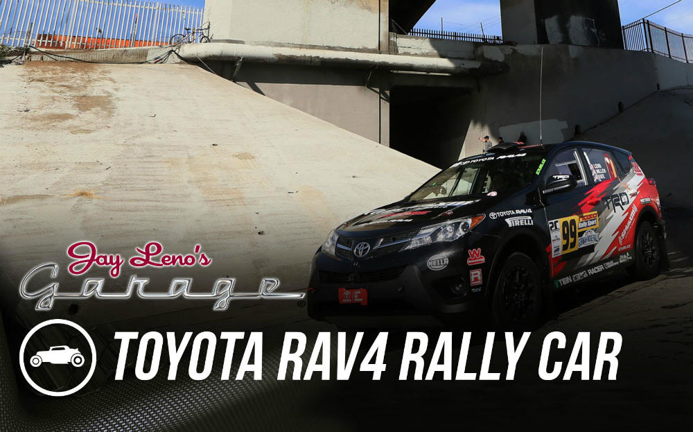 Jay Leno rally driving RAV4 on LA River