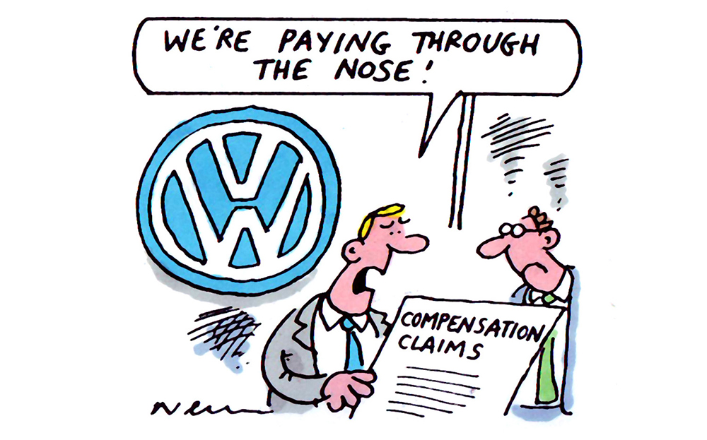 Volkswagen cartoon for letters