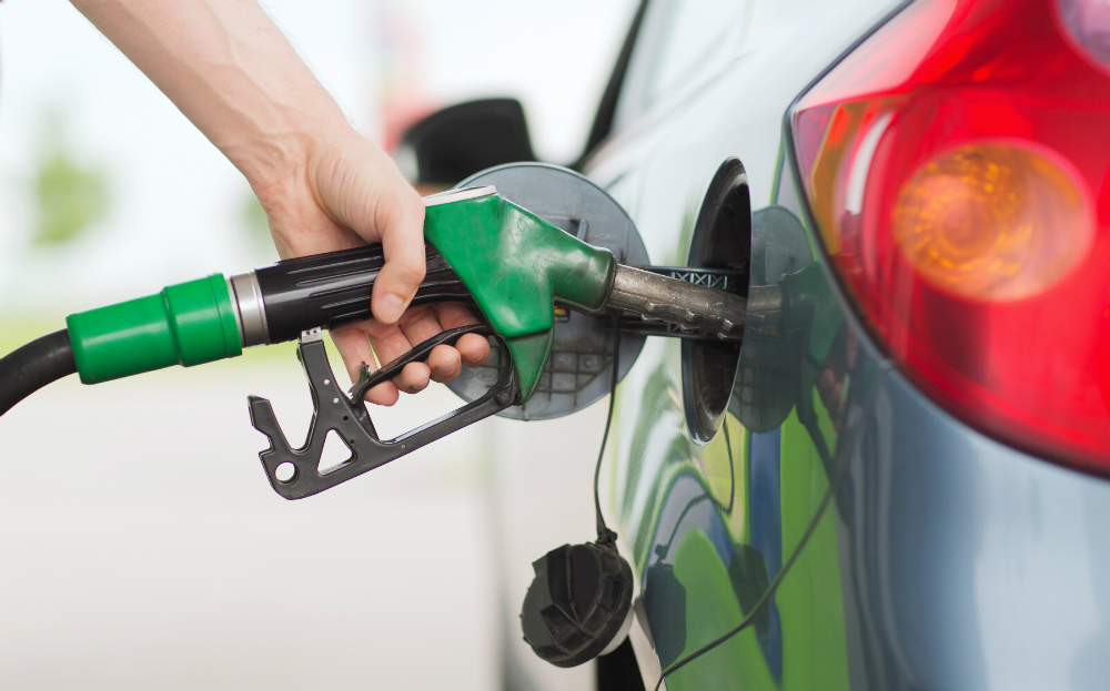 Petrol prices fell to under £1 a litre in December 2016