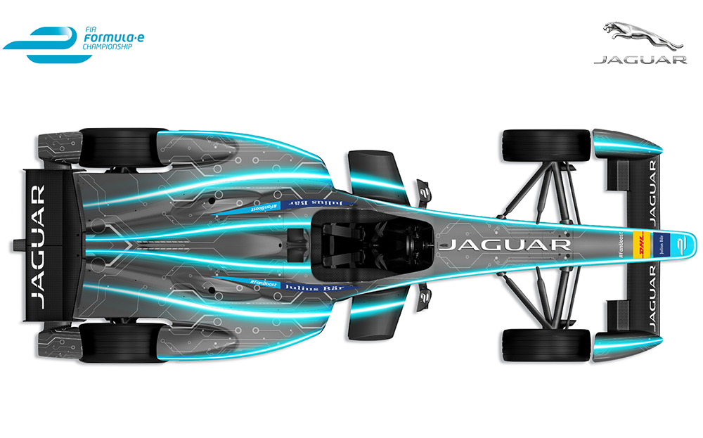 2016 Jaguar Formula E car plan view
