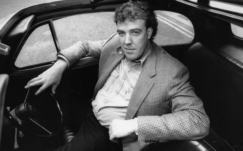 What was Jeremy Clarkson's first car review for the Sunday Times