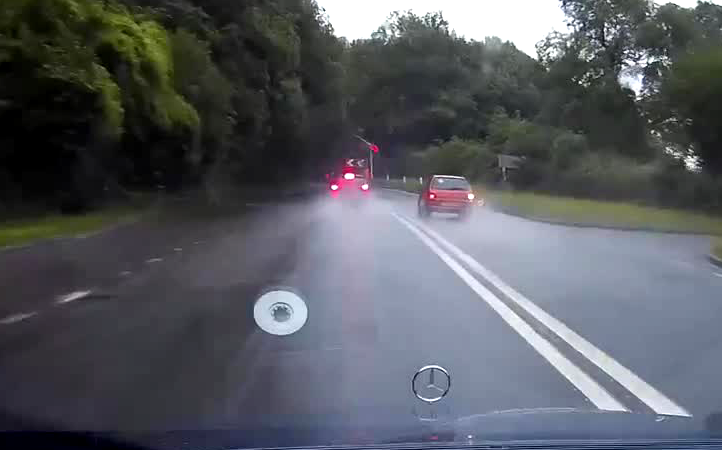 Last month Luke Witchard, 26, was banned from driving for 12 months after pleading guilty to a charge of dangerous driving. Witchard had been filmed on the A468 between Caerphilly and Newport overtaking several cars at more than the 60mph speed limit, before going round a blind left-hand bend on the wrong side of the road.