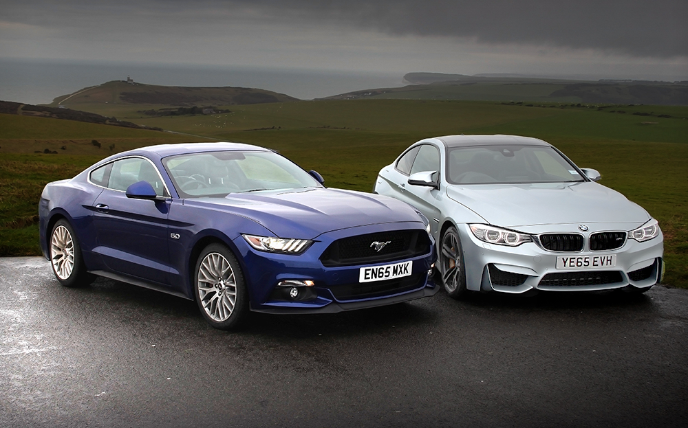 Wild pony takes on Munich muscle: 2016 Ford Mustang 5.0 V8 GT Fastback vs BMW M4