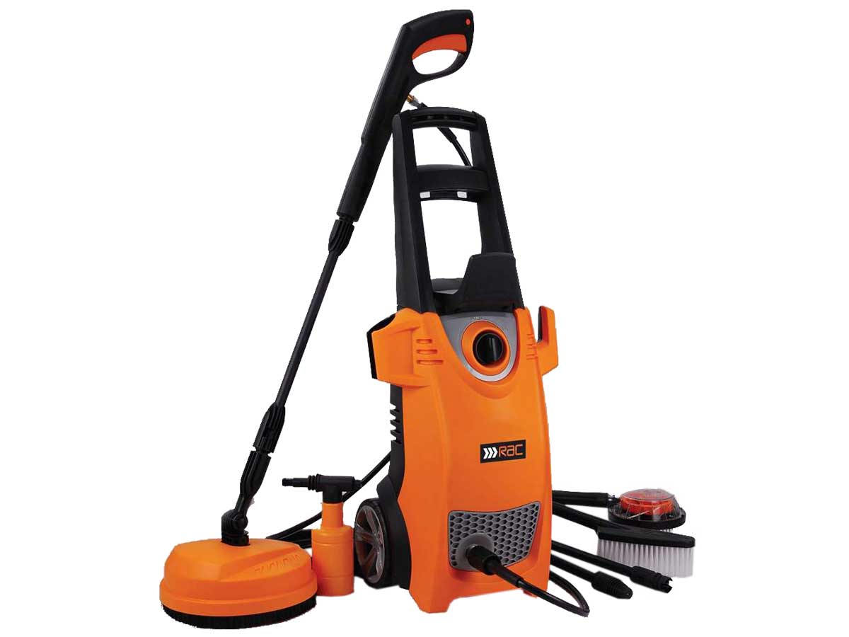 Products: Pressure washer buying guide with the most popular models reviewed, including the RAC HP221 2000W pressure washer