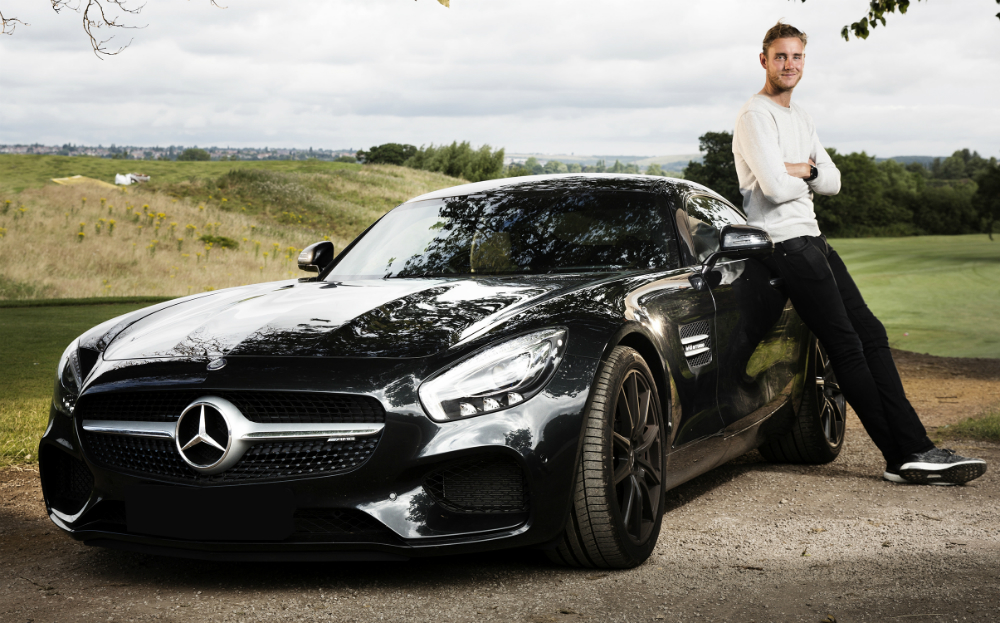 Me and My Motor: Stuart Broad, the England bowler.