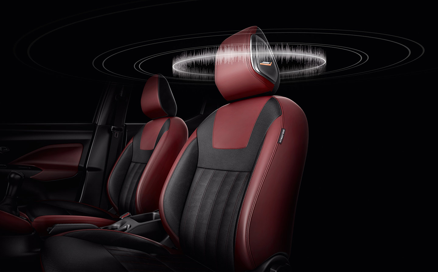 Bose headrest speakers "whisper" directions into driver's ears