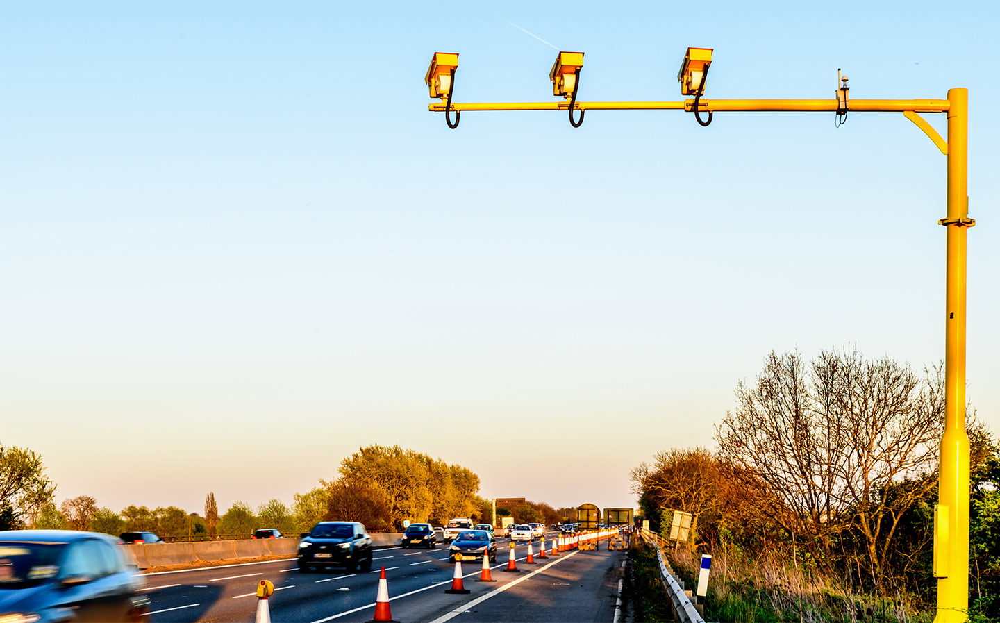 Motorway average speed camera fines
