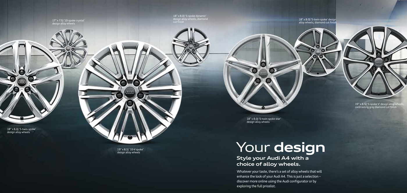 Audi A4 wheel choices options
