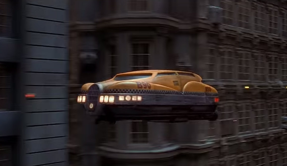 Bruce Willis's flying taxi in The Fifth Element,