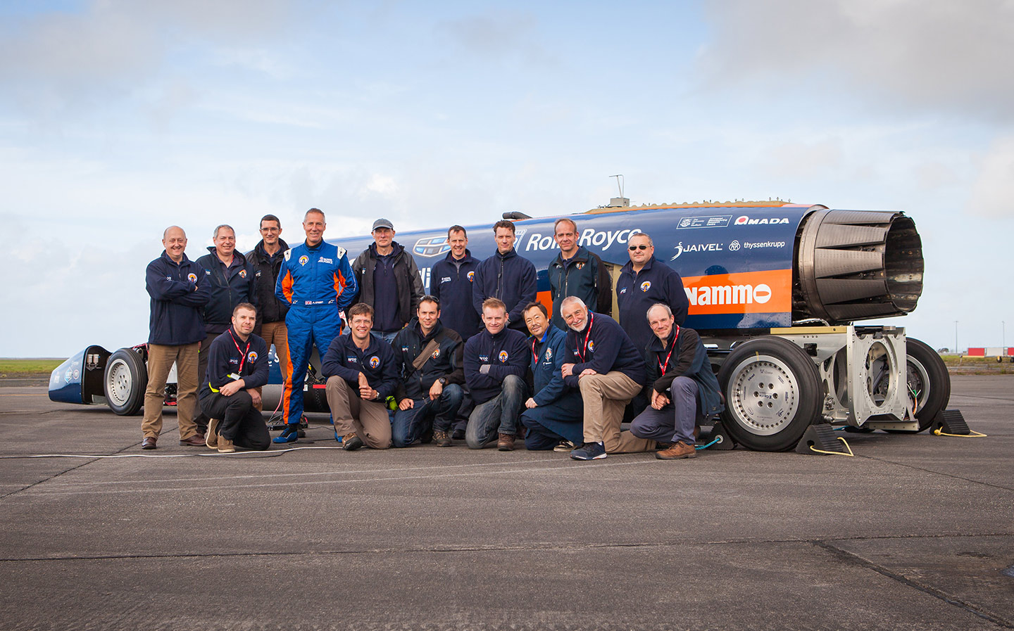 From 0 to 200mph in 7sec: Bloodhound land speed record car's first jet-powered run