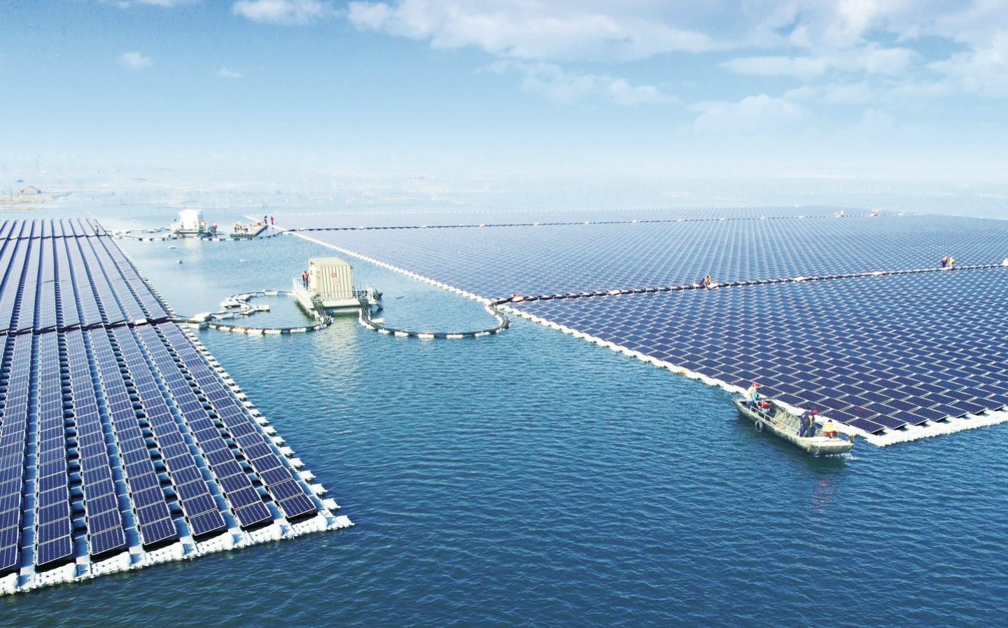 China builds world’s biggest floating solar plant in drive to switch to electric cars