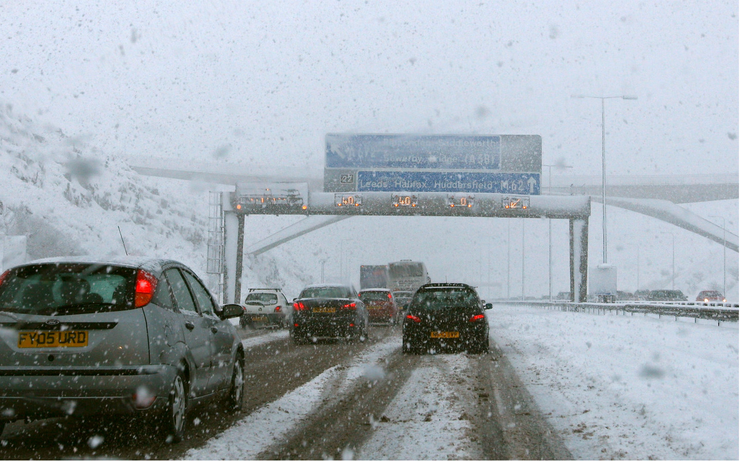 Caught on camera: white-out on M62 leaves thousands stranded overnight