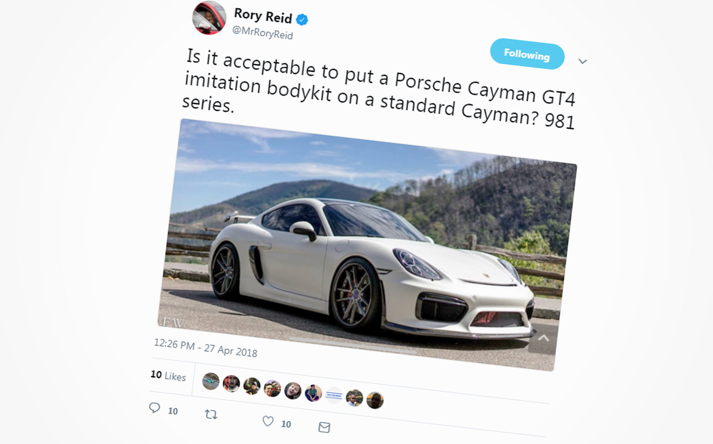 Top Gear presenter Rory Reid just horrified car purists with this question