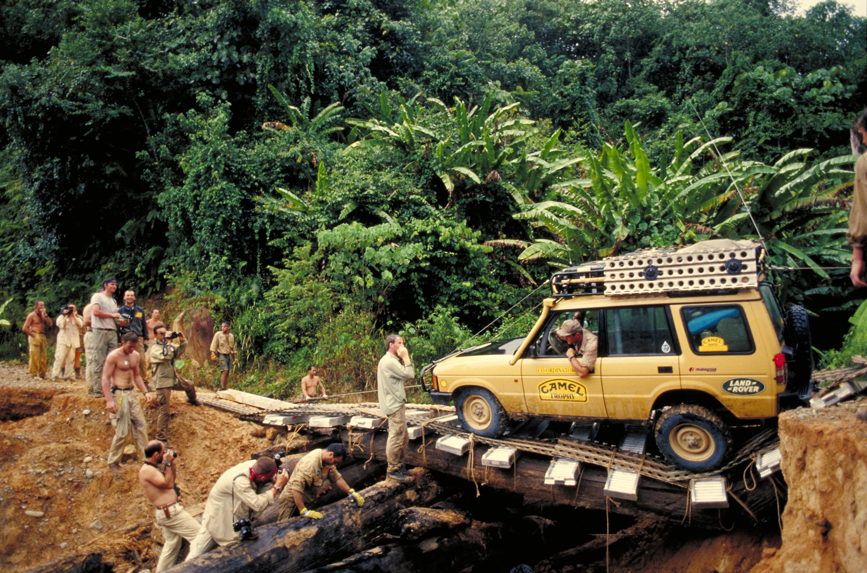 A Range Rover used during the Camel Trophy in 1993.