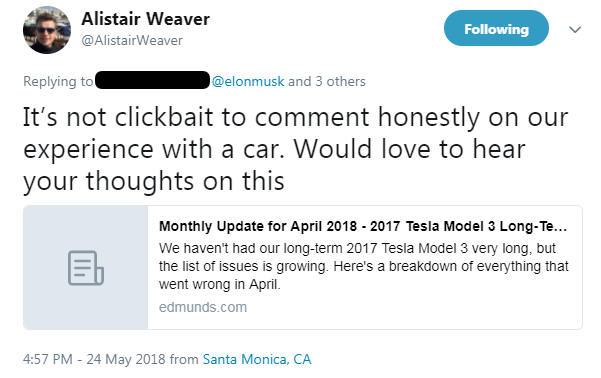 Tesla Model 3 reviews criticism problems faults