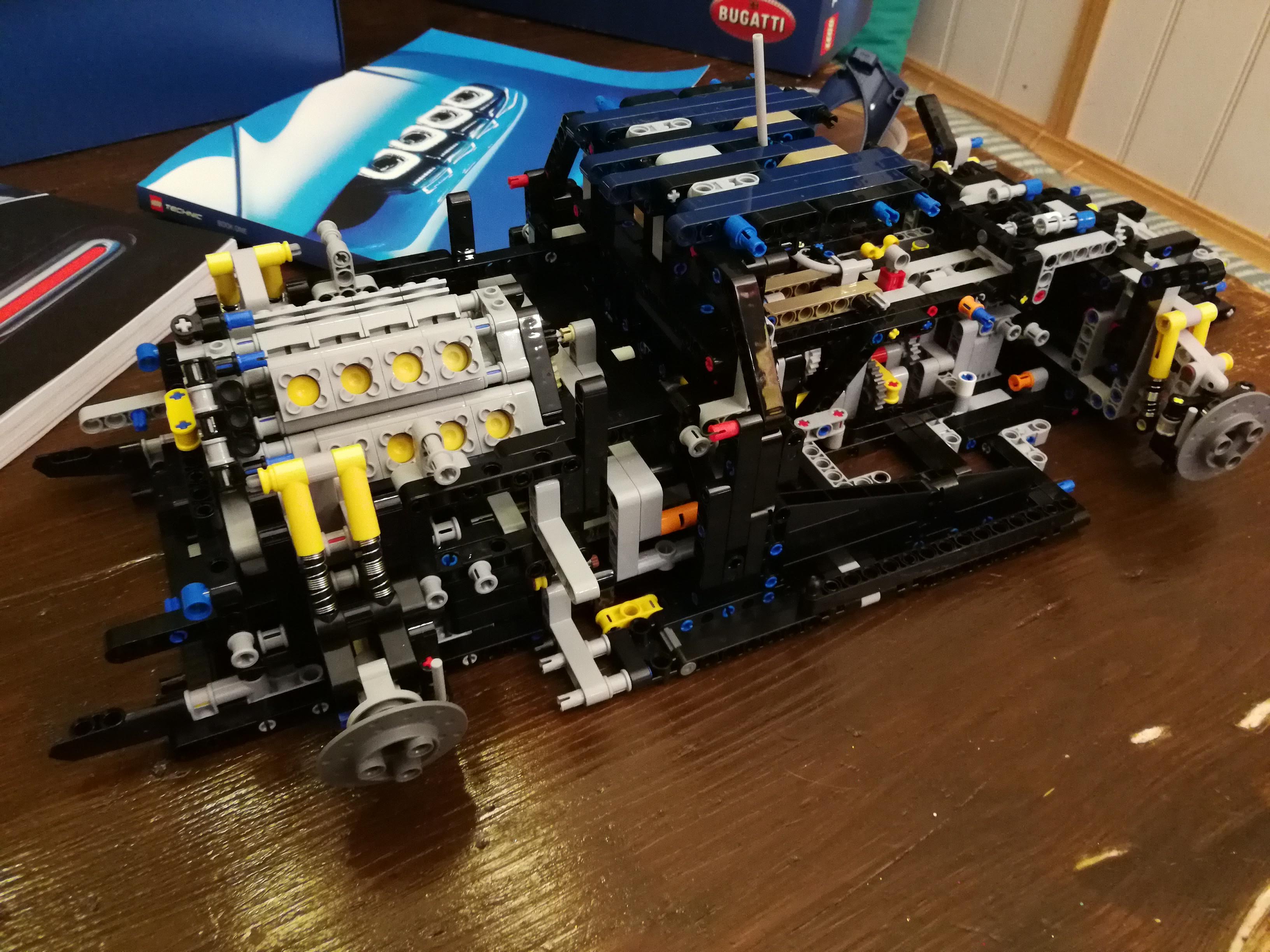 This is what it's like to build the LEGO Technic Bugatti model